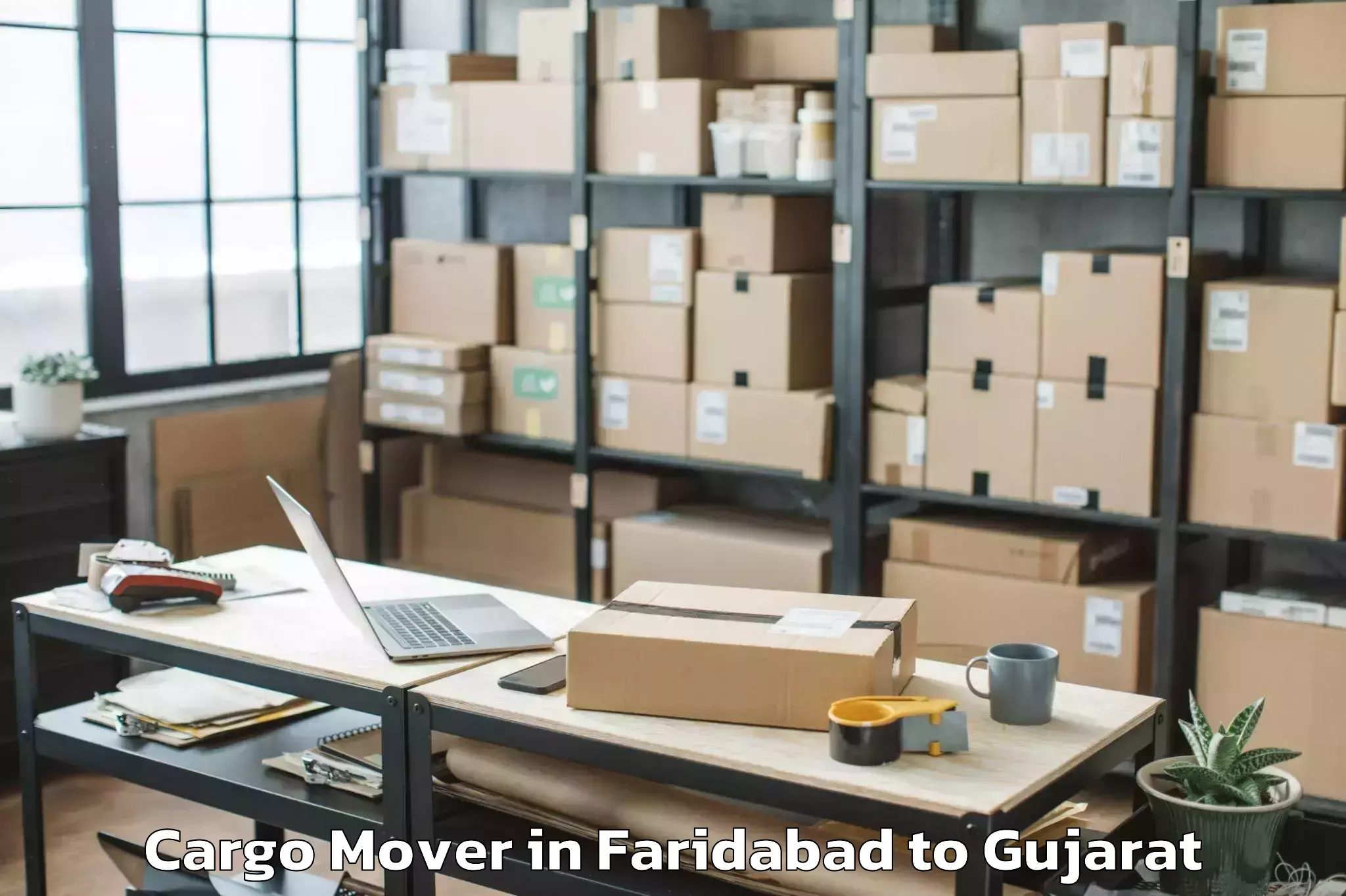 Book Your Faridabad to Karjan Cargo Mover Today